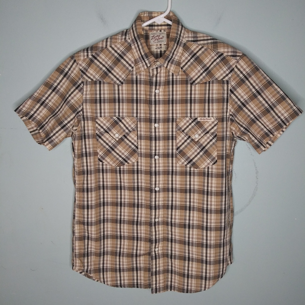 Lucky Brand Short Sleeve Western Pearl Snap Shirt